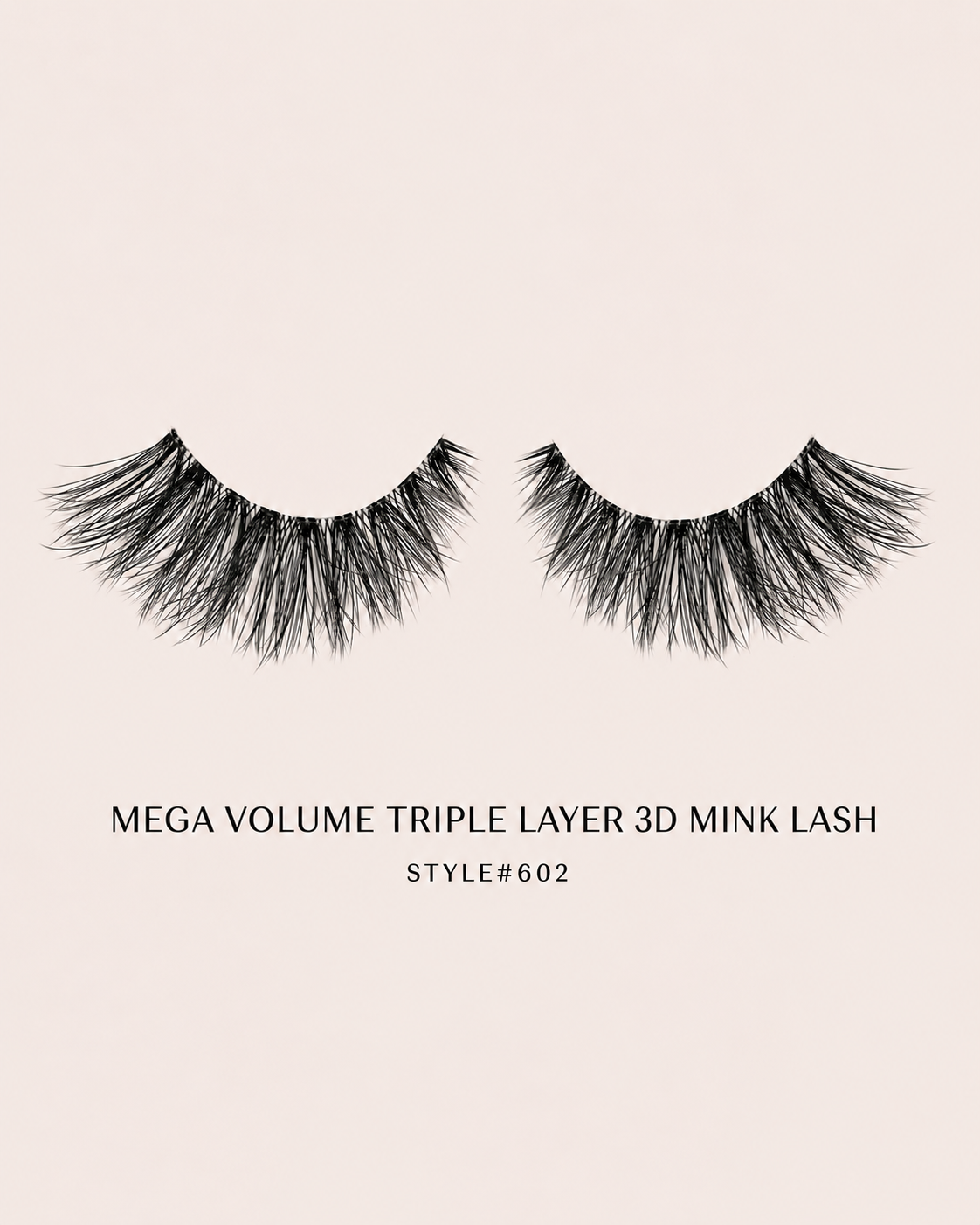 Diamond Mega Volume 3D Faux Mink Lashes  Style #602 – Wispy, Fluttery, Reusable, Dramatic Full Volume