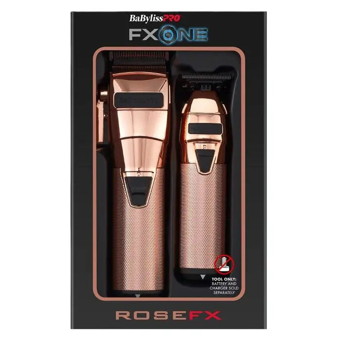 BaBylissPRO FXONE CLIPPER/TRIMMER PREPACK ROSE GOLD (Bonus! Free Dual Charger) BaBylissPRO