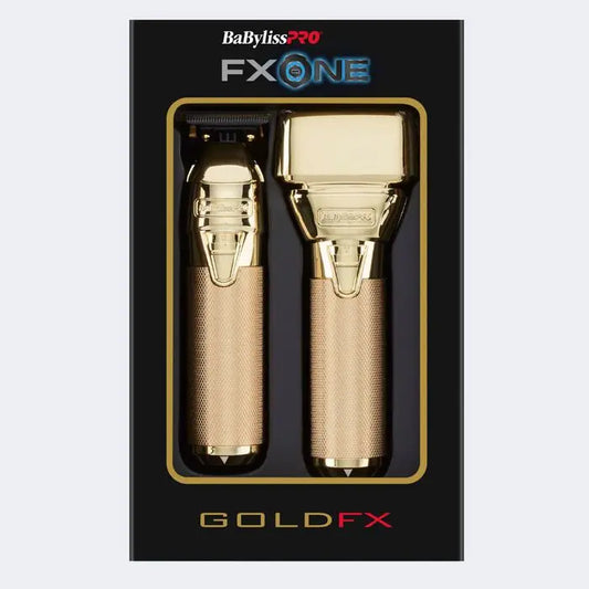 BaBylissPRO FXONE GoldFX TRIMMER & DBL FOIL SHAVER PREPACK (Bonus! Free Dual Charger) BaBylissPRO