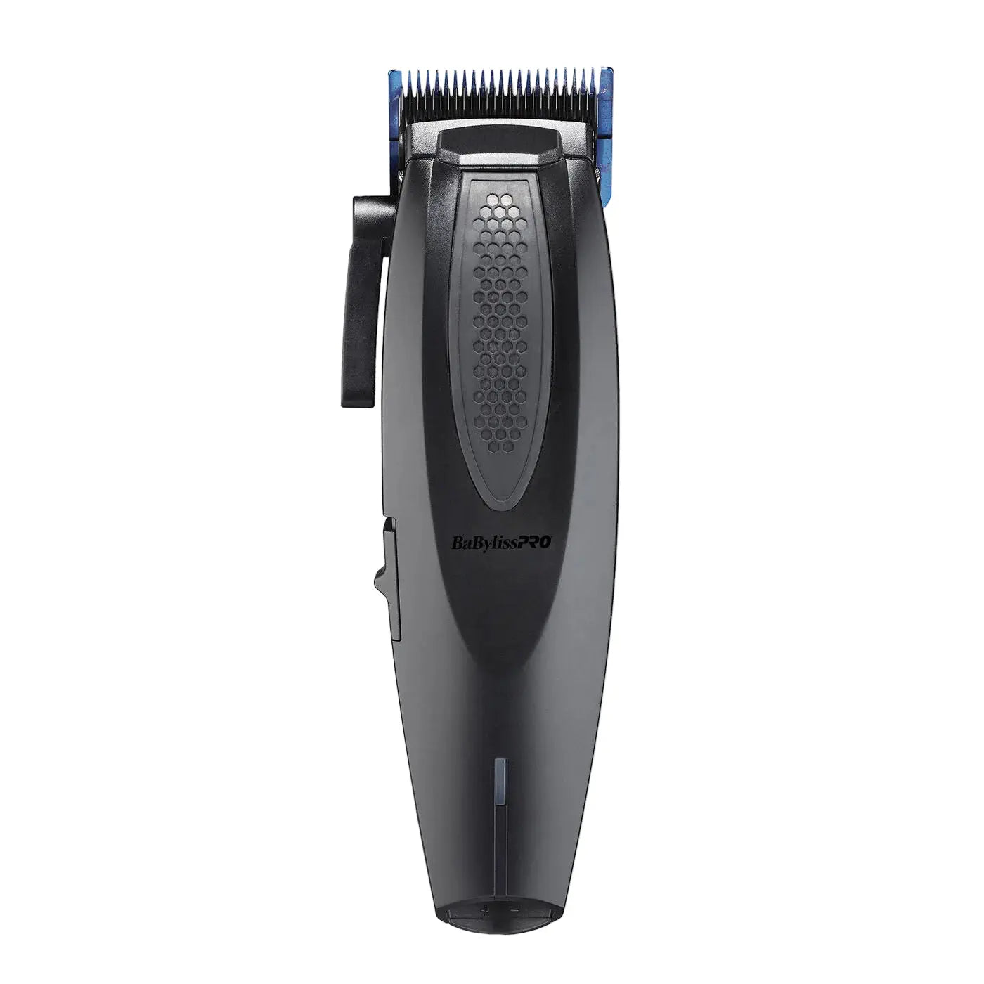 Hair trimmer with visible brand logo on a light gray background