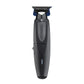 Black and blue hair trimmer on a light gray background
