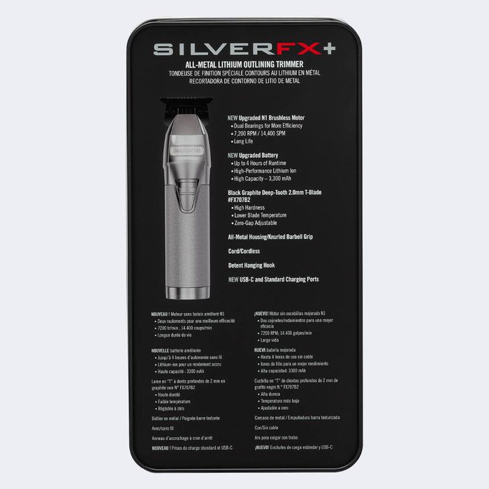 BABYLISSPRO FX+ GOLD/SILVER ALL METAL LITHIUM TRIMMER