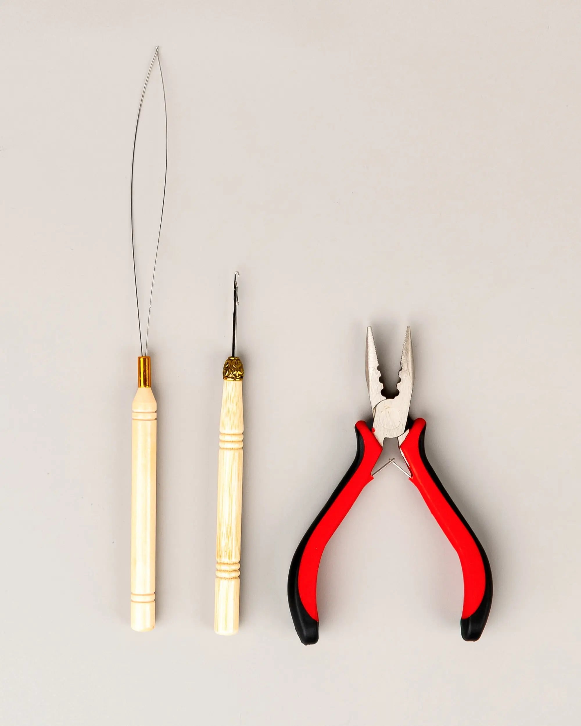 Hair Plier/Pulling Hook/Loop Needle Thread Kit - Morado Hair