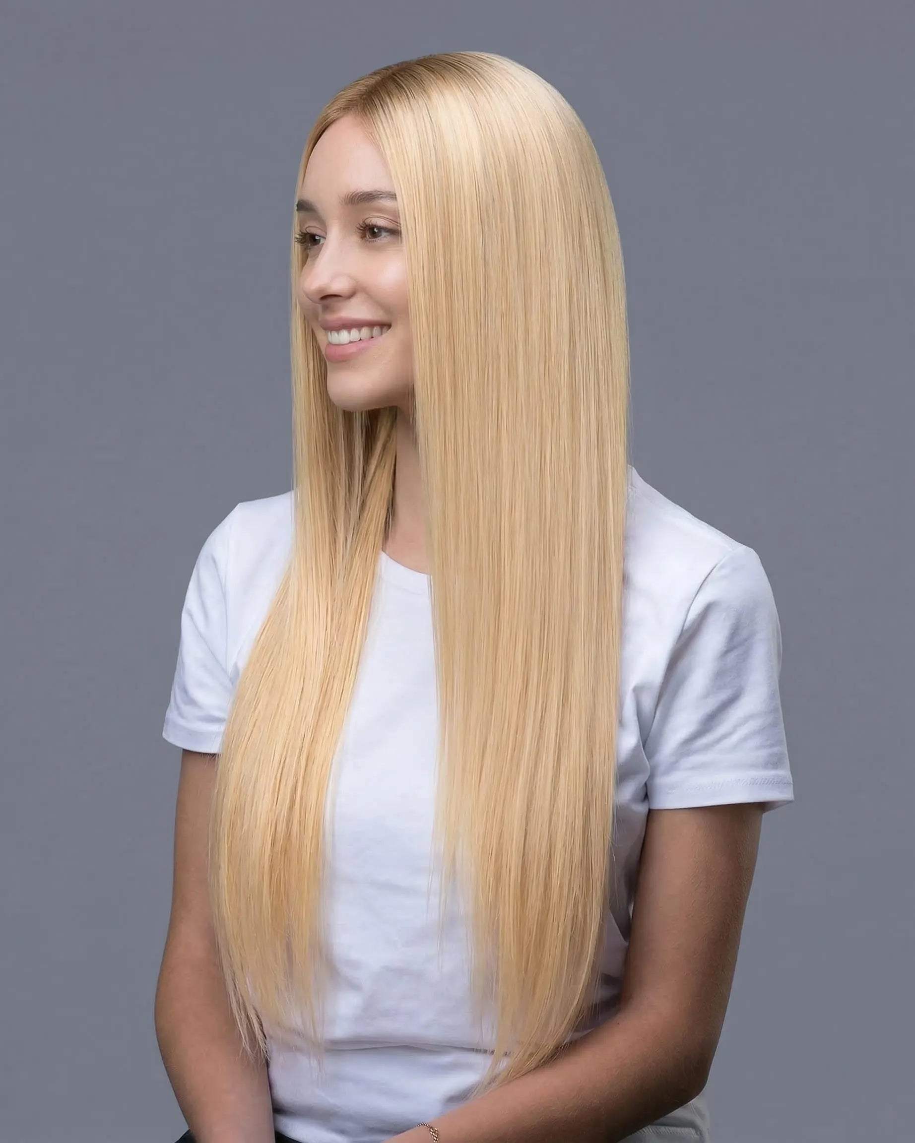 Tape-In Hair Extensions Honey Blonde with Platinum Blonde #27/613 