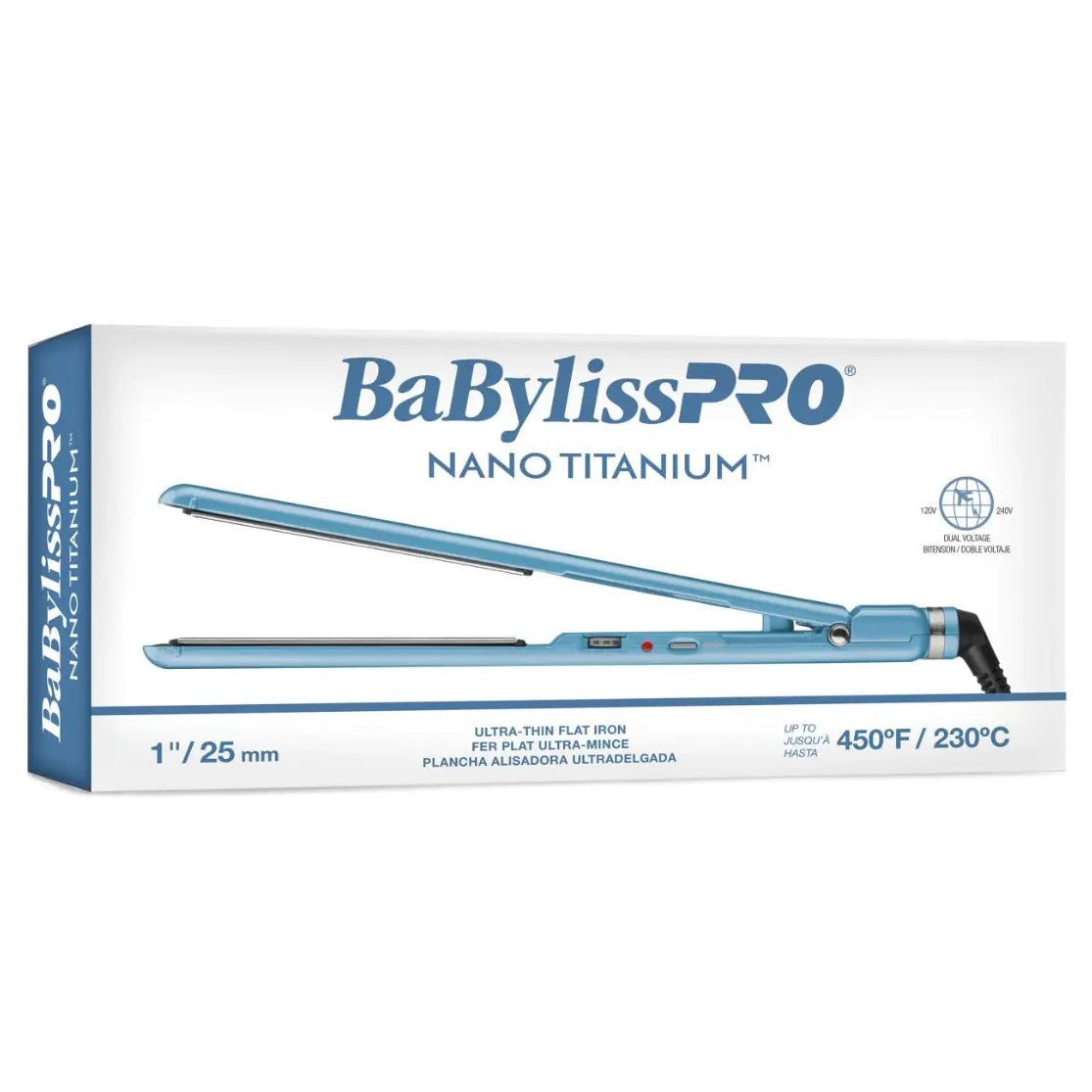 BABYLISSPRO NANO TITANIUM 1" ULTRA-THIN STRAIGHTENER