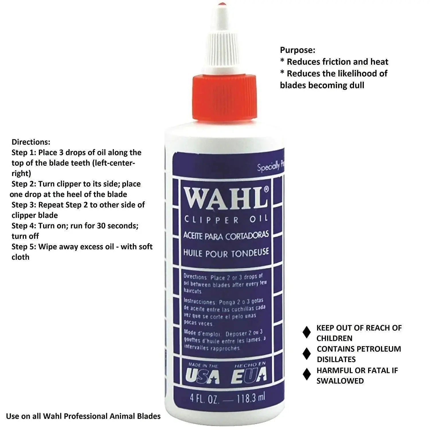 WAHL PRO CLIPPER OIL 4oz Wahl