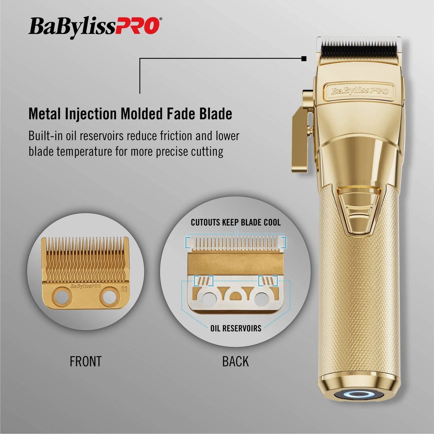 BABYLISSPRO FXONE GOLD/MATTE BLACK CORDLESS CLIPPER