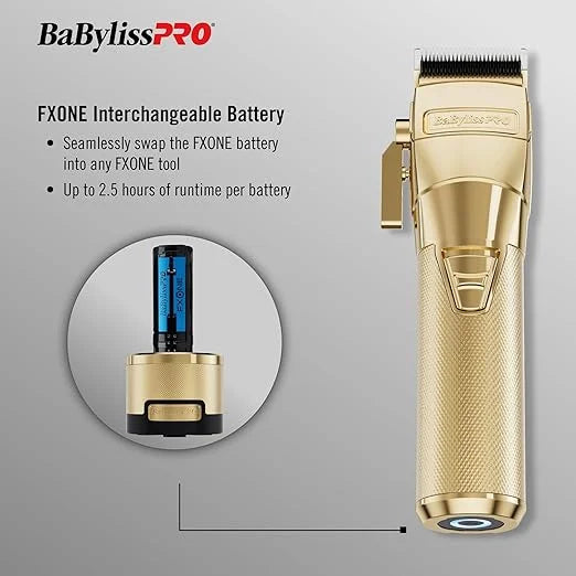 BABYLISSPRO FXONE GOLD/MATTE BLACK CORDLESS CLIPPER
