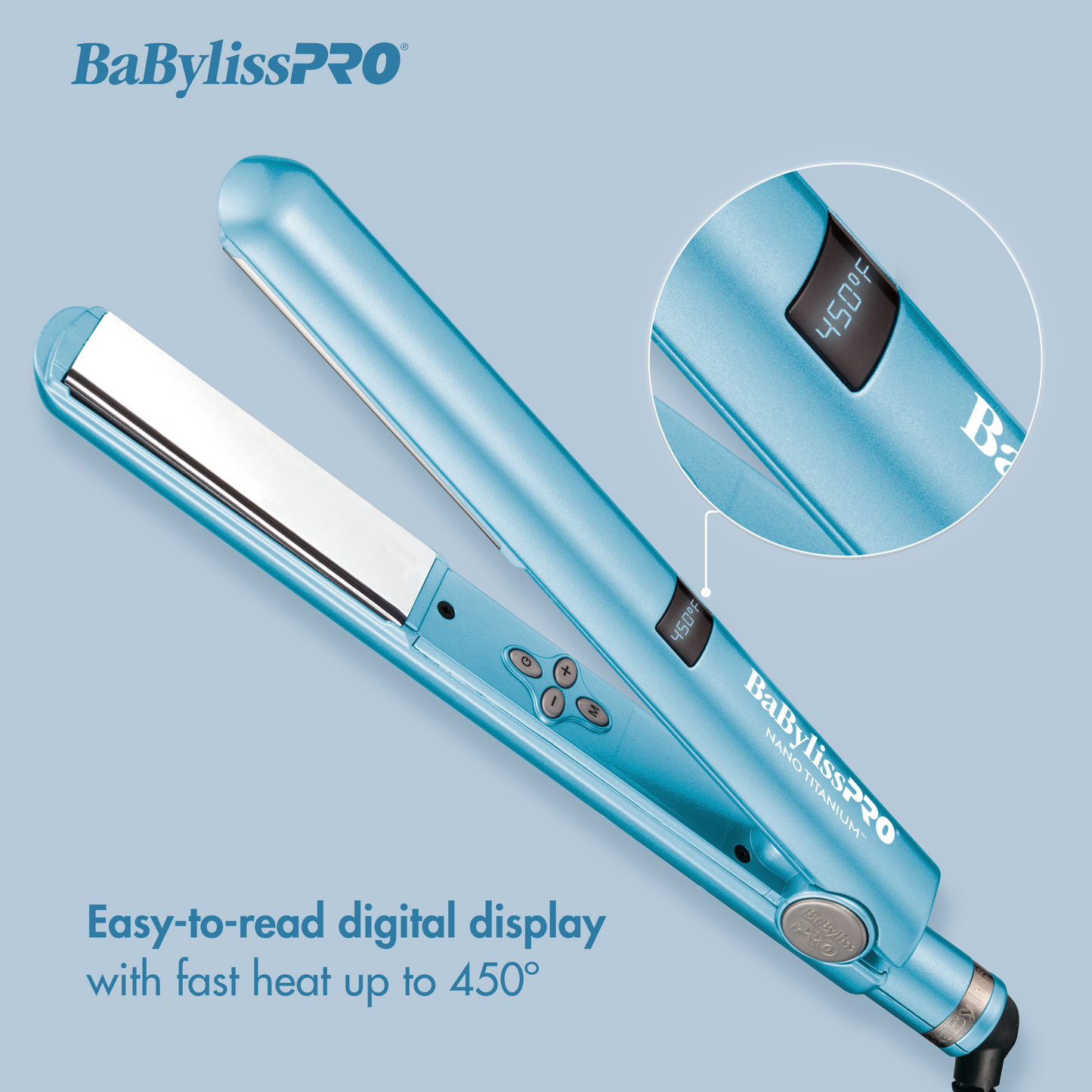 BABYLISSPRO NANO TITANIUM 1" DIGITAL FLAT IRON