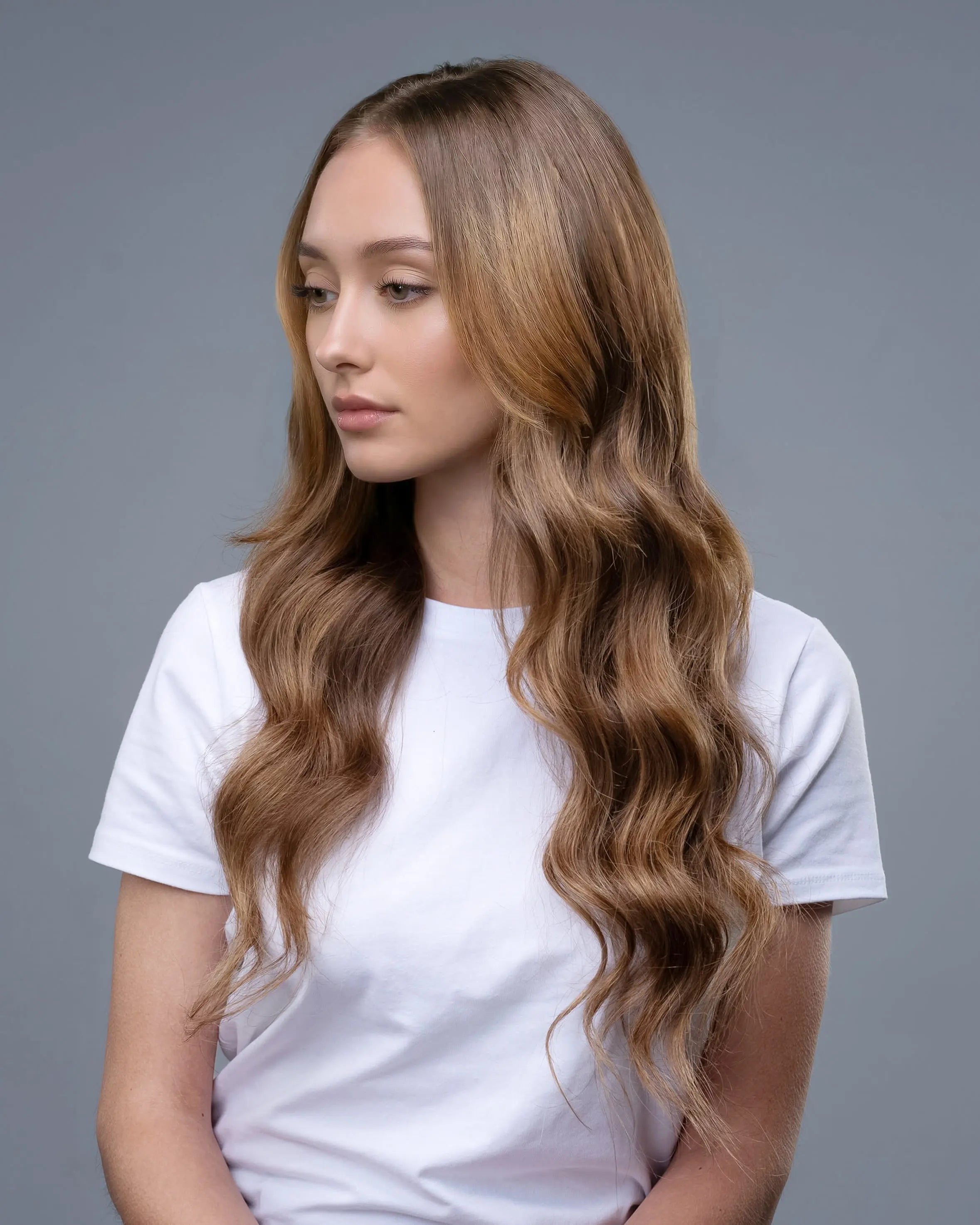 Tape-In Hair Extensions Medium Brown with Honey Blonde #4/27 