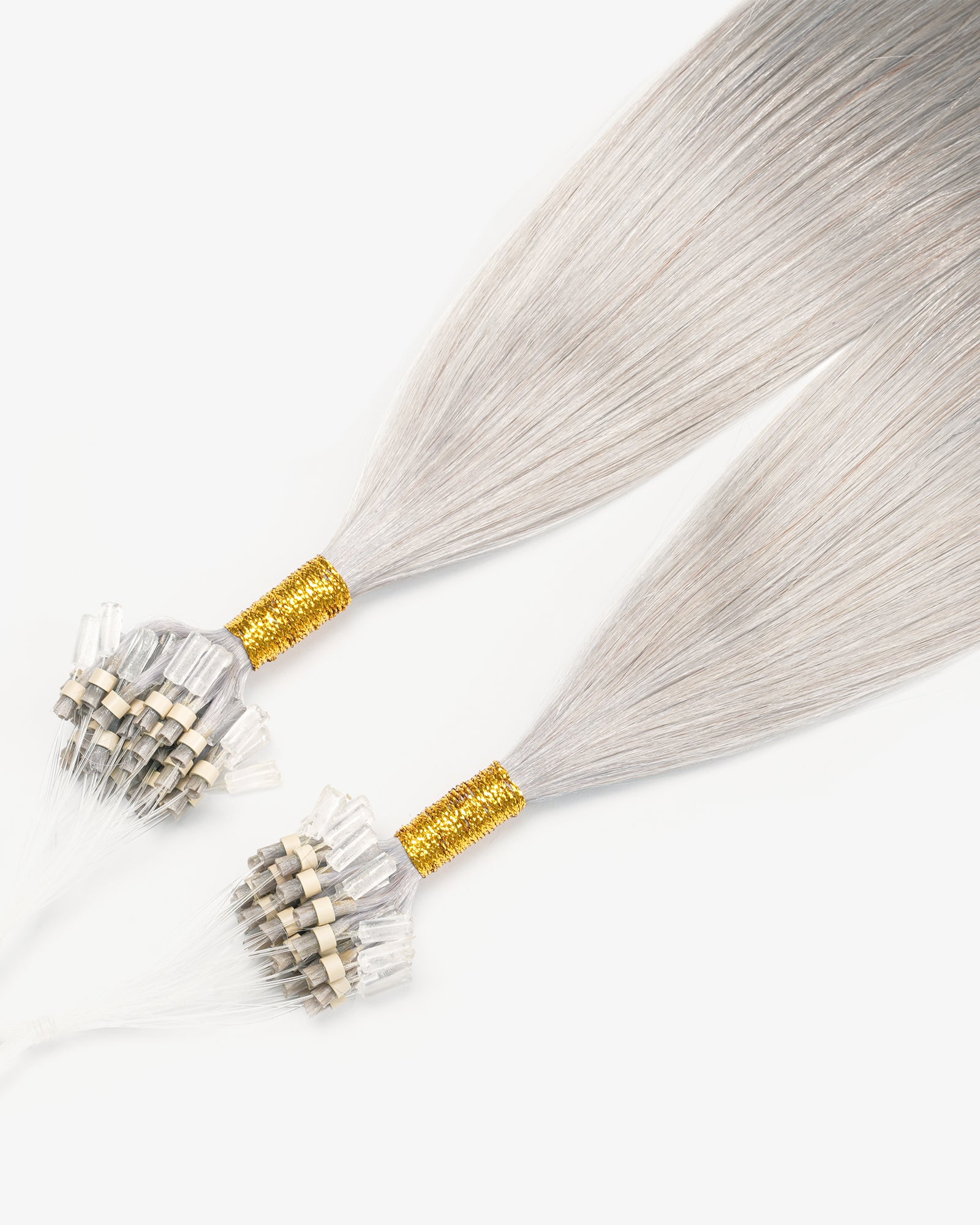 Micro Loop Hair Extensions Cool Silver Gray #IG