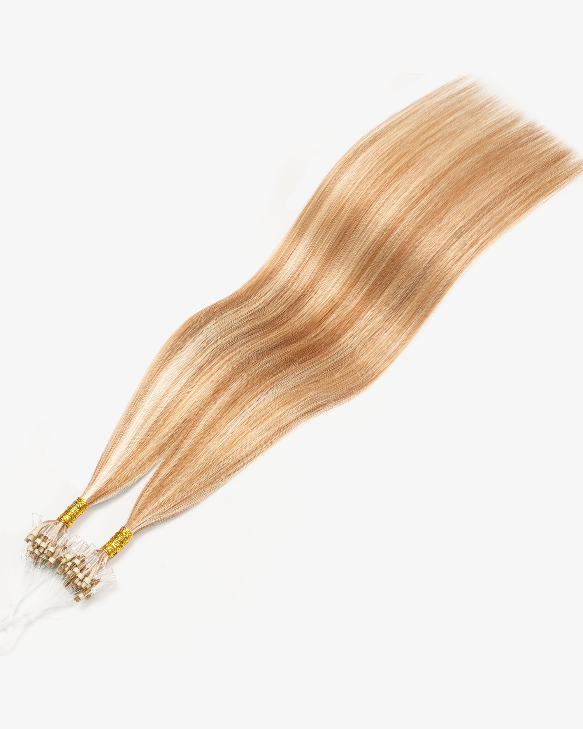Micro Loop Hair Extensions Bronze Blonde with Platinum Blonde #6/613