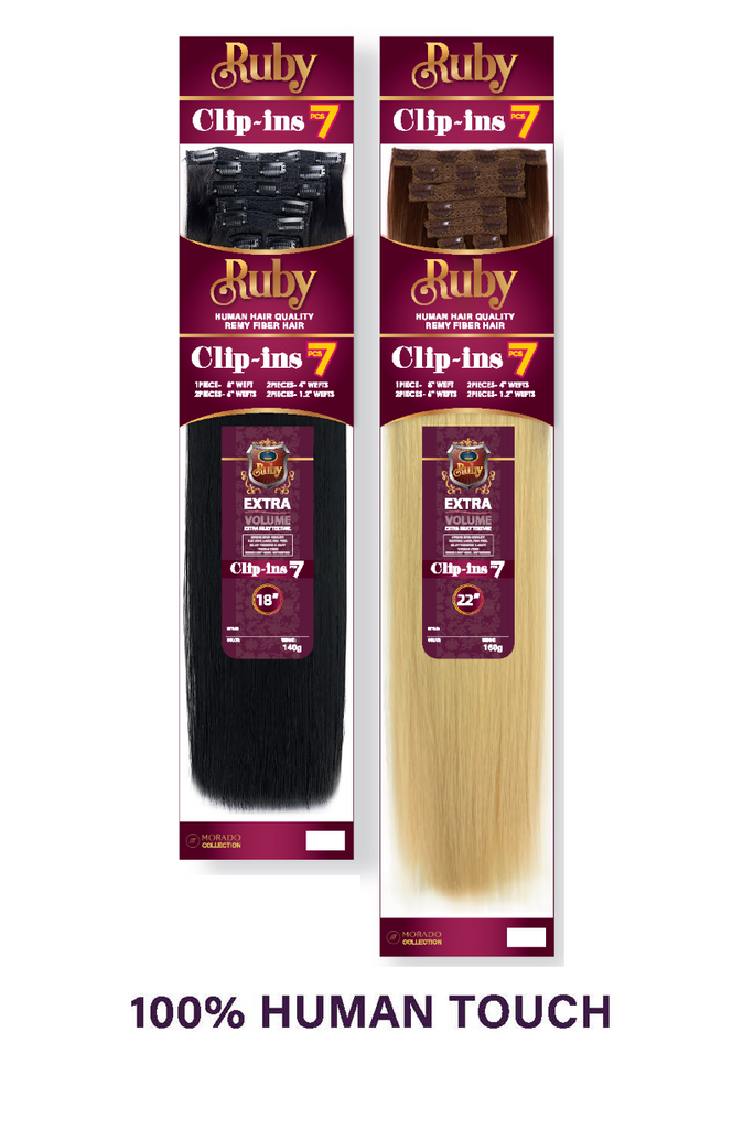 RUBY CLIP IN EXTENSIONS 7PCS SILKY