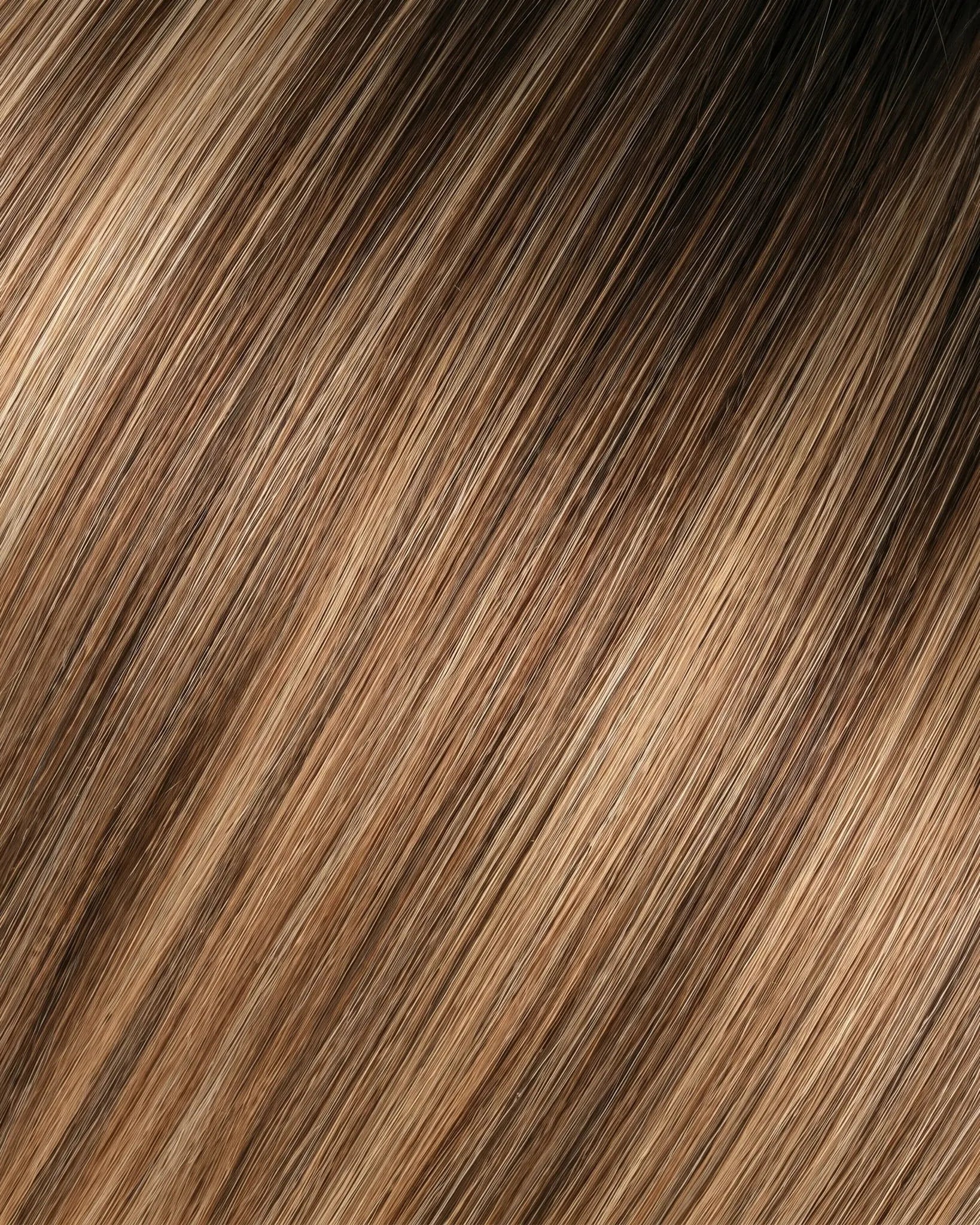Remy Human Hair Extension Dark Rooted Honey Blonde PT4/27 