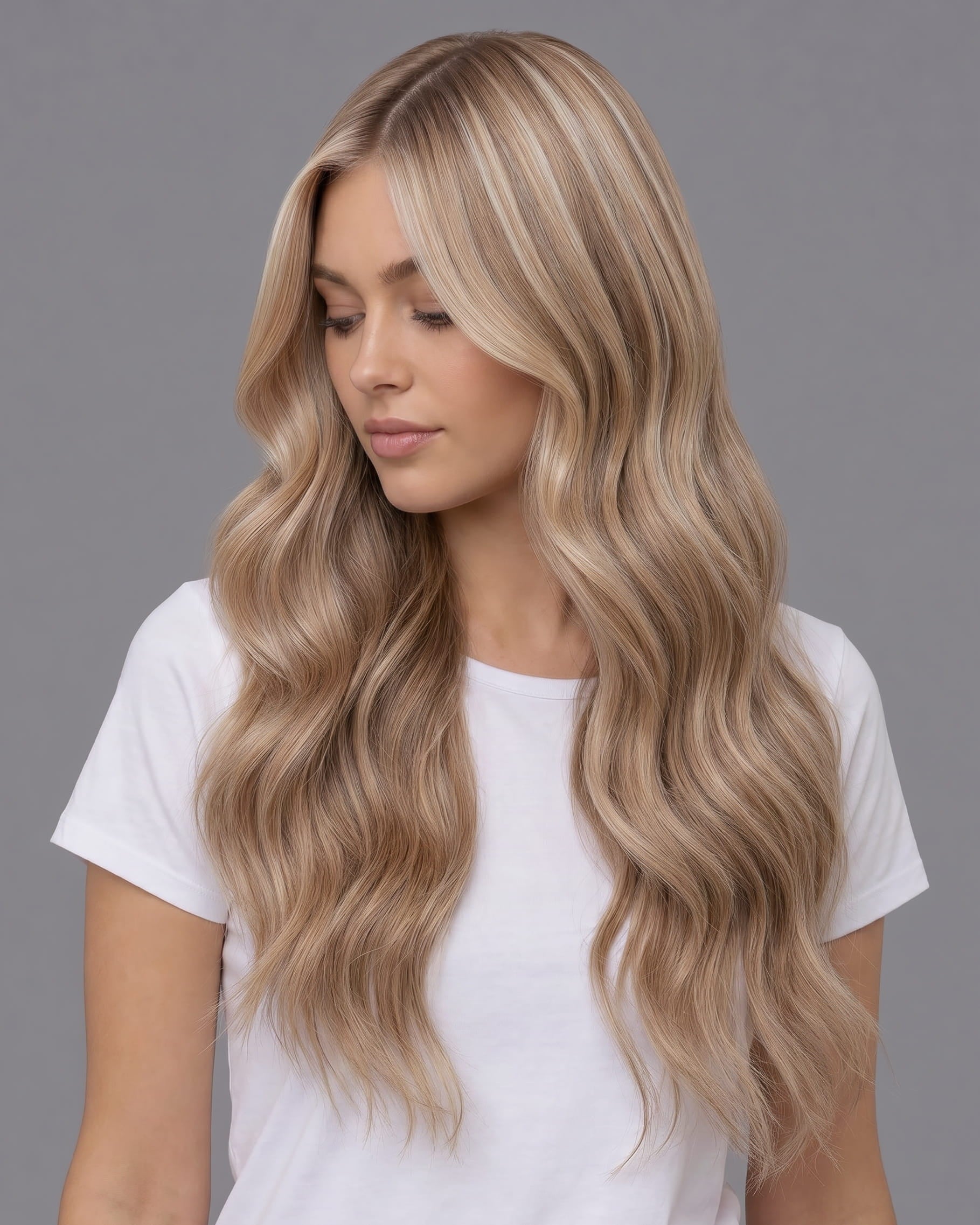 Remy_Human_Hair_Extension_Medium_Brown_Platinum_Blonde_4_613_front