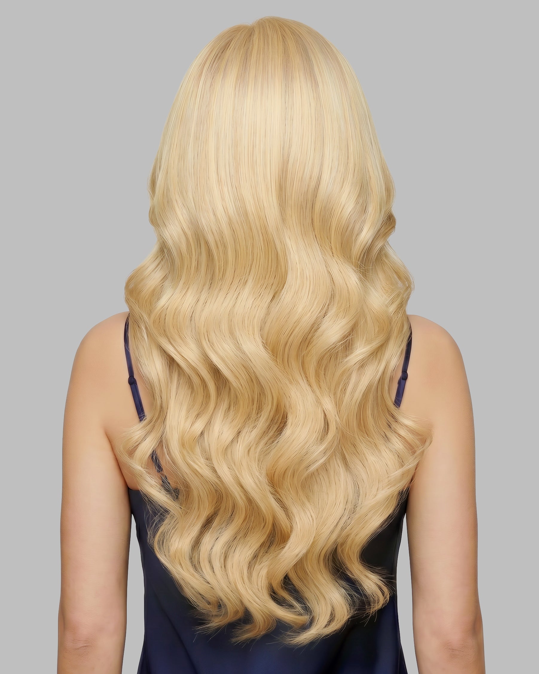 Remy Human Hair Extension Strawberry Blonde with Platinum Blonde 12.613