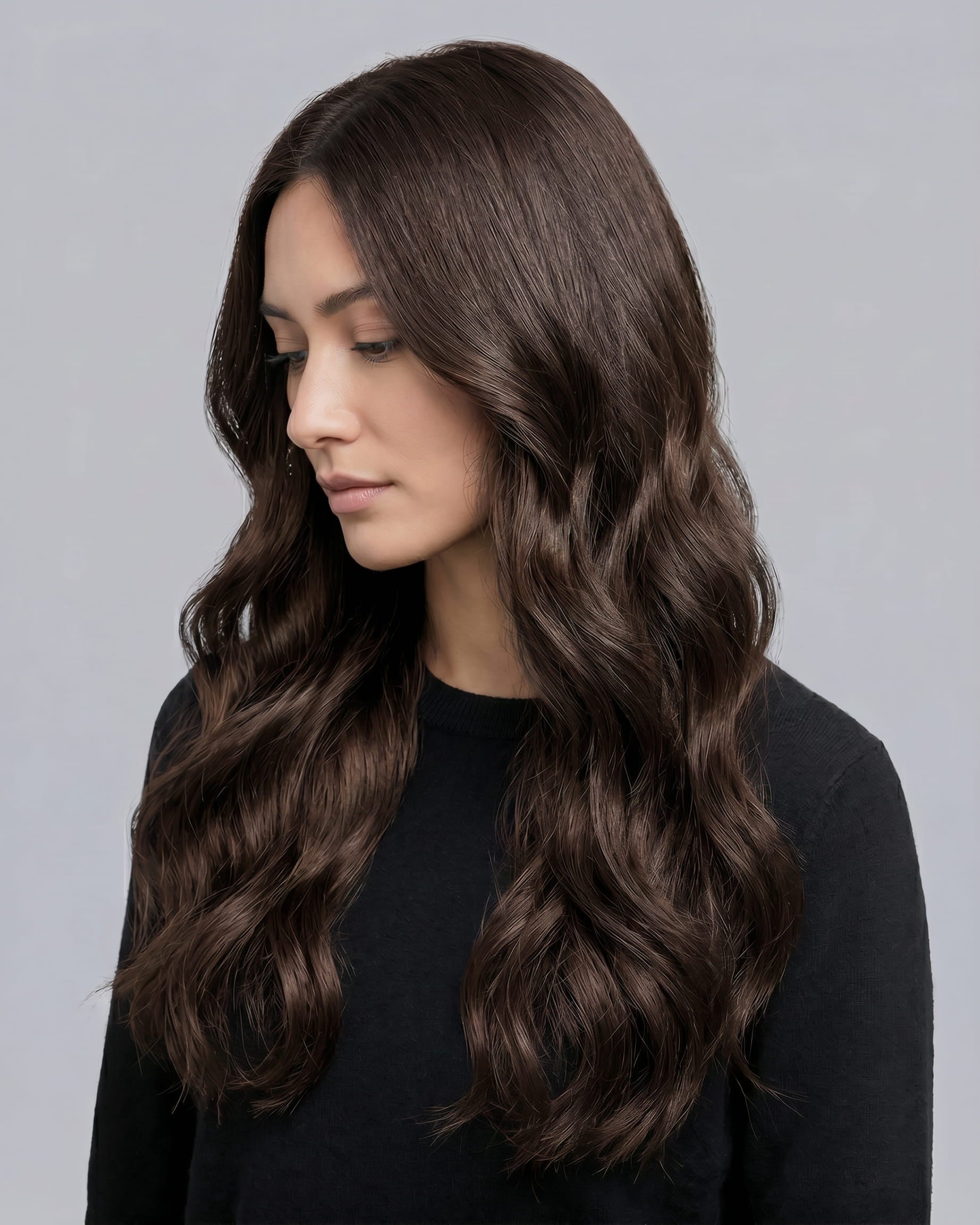 Clip-In Hair Extensions Dark Brown #2