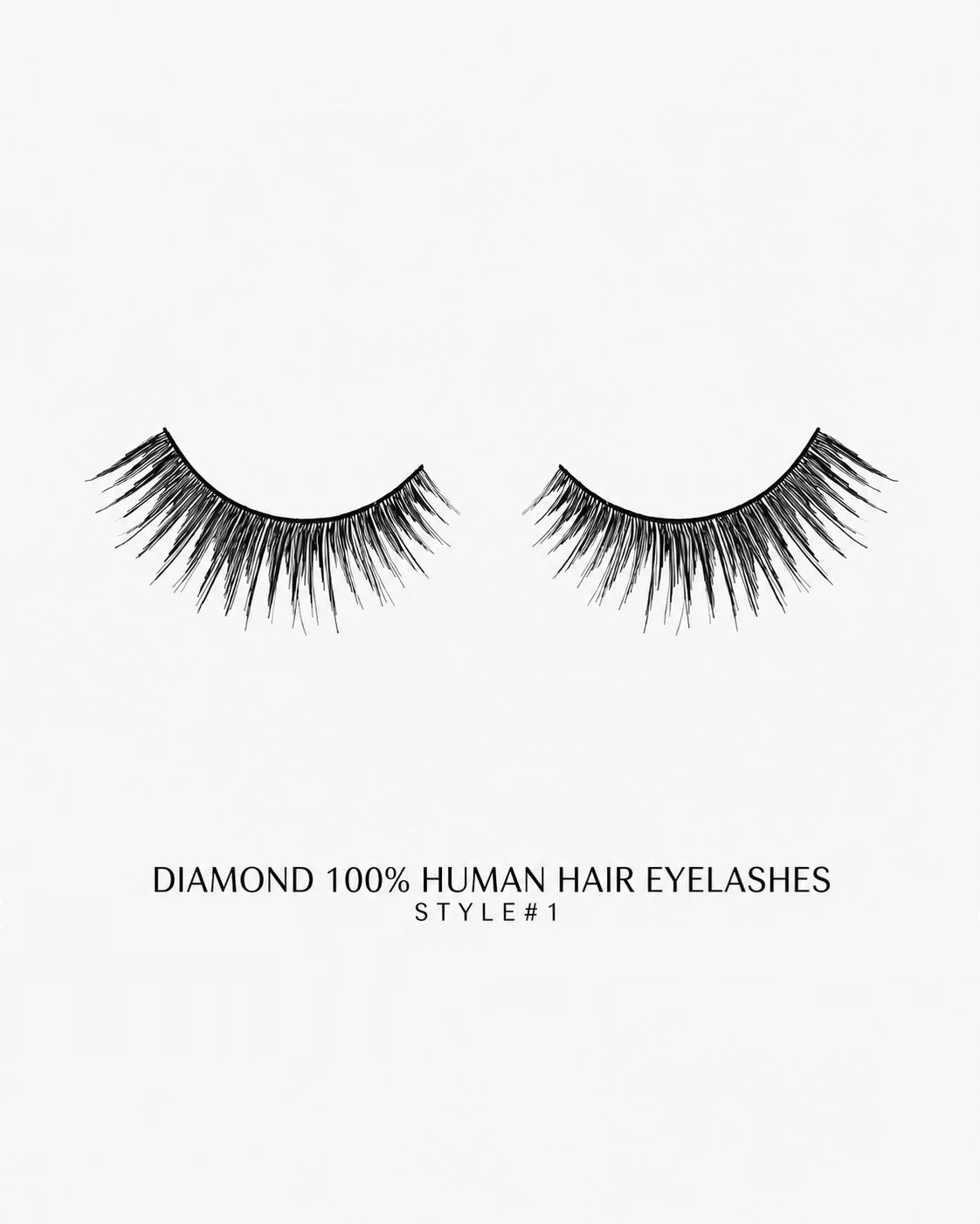 Human Hair Strip Eyelash Style 1