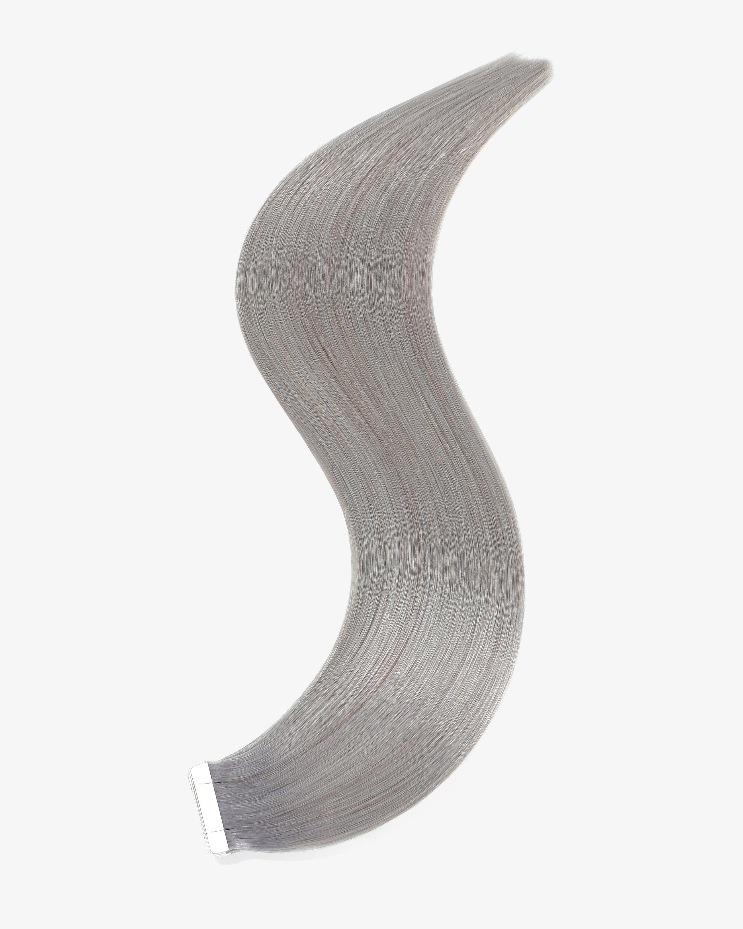 Tape-In Hair Extensions Cool Silver Gray #IG