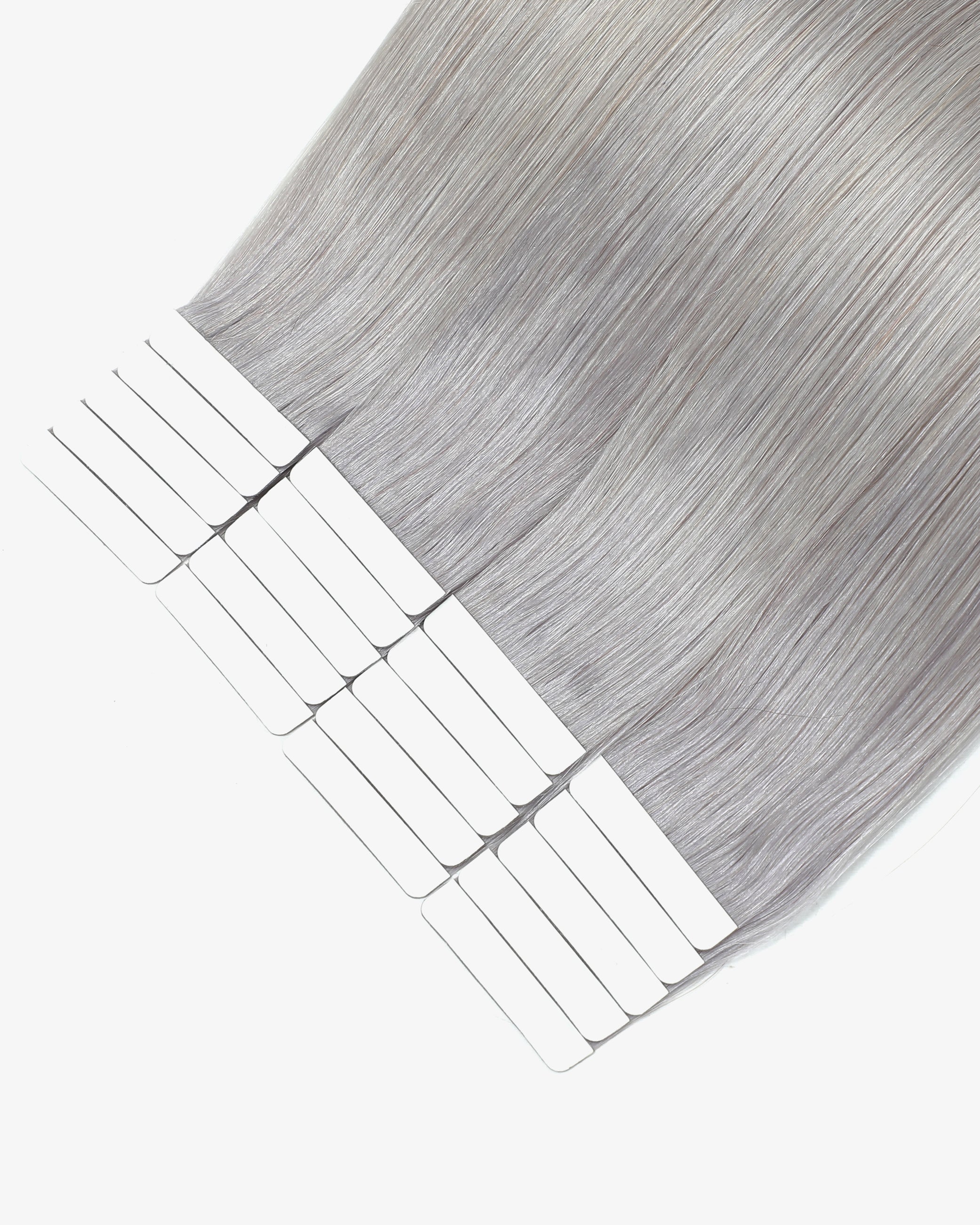 Tape-In Hair Extensions Cool Silver Gray #IG