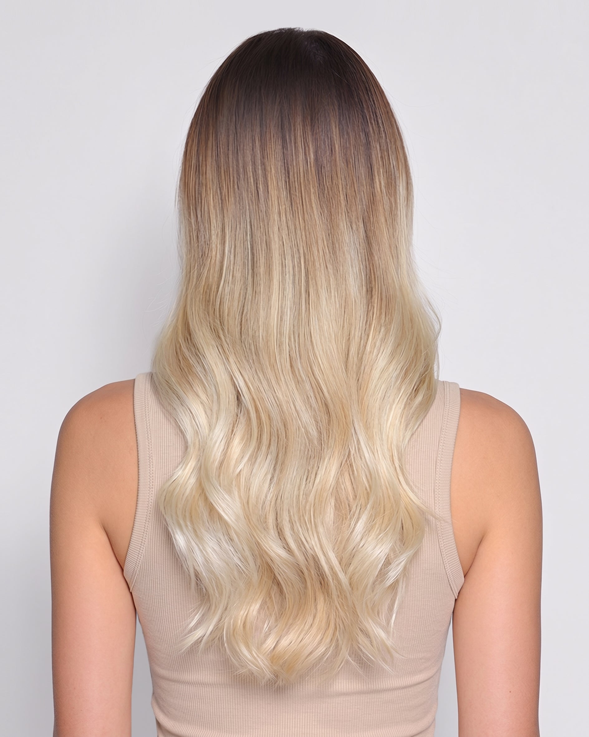 Tape-In Hair Extensions Warm Rooted Blonde Balayage #T4/613