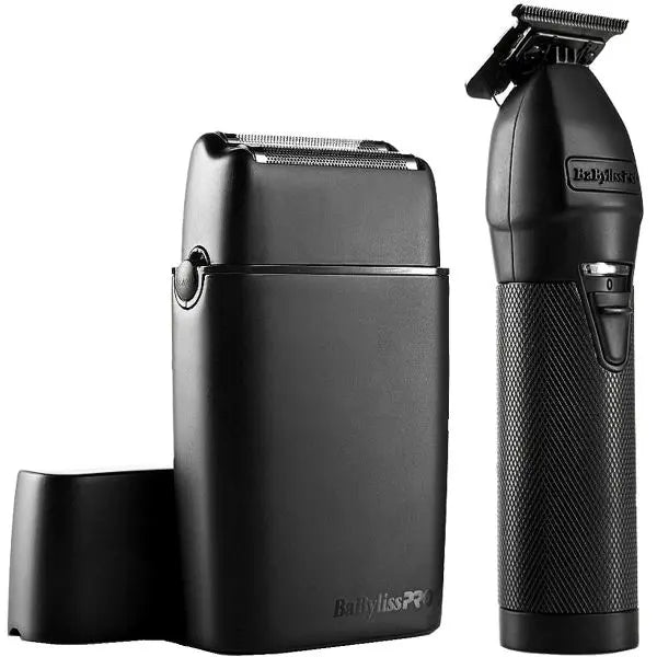 BABYLISSPRO LIMITEDFX MATTE BLACK TRIMMER & DOUBLE FOIL SHAVER COMBO Global Morado Inc.