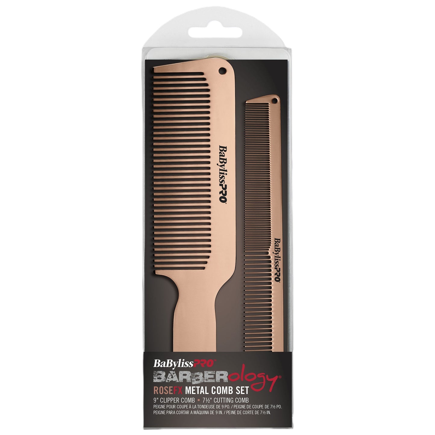 BABYLISSPRO GOLD/ROSE GOLD METAL COMB 2-PACK