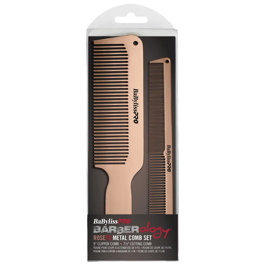 BABYLISSPRO GOLD/ROSE GOLD METAL COMB 2-PACK