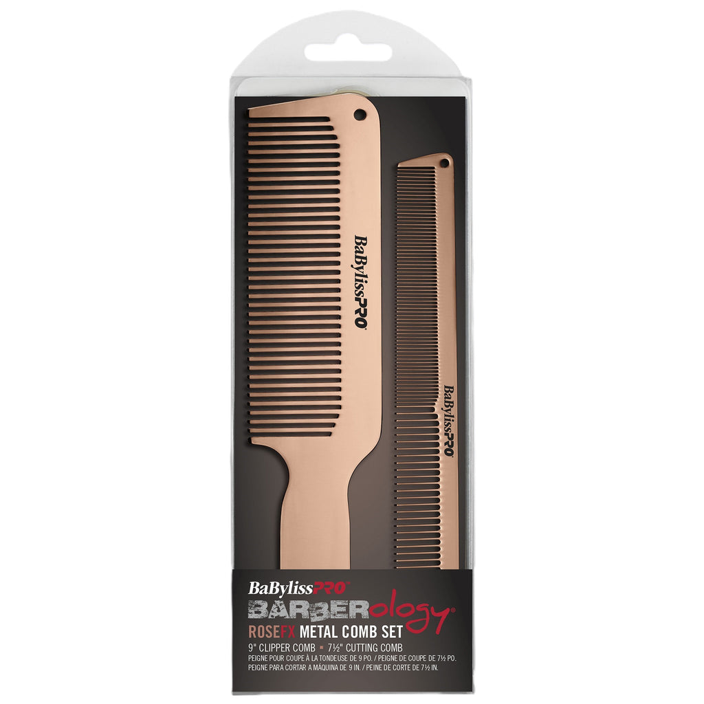 BABYLISSPRO GOLD/ROSE GOLD METAL COMB 2-PACK