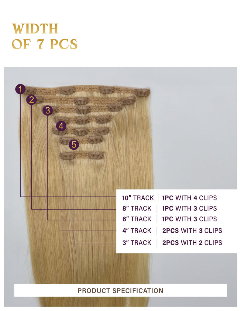LUXURY CLIP IN EXTENSIONS 7PCS ULTRA SILKY Global Morado Inc.