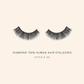Diamond 100% Human Hair Eyelashes Style #20 – Handmade, Natural Look, Soft Bands, Reusable Lashes