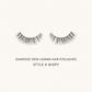 Diamond 100% Human Hair Eyelashes Style #WISPY – Handmade, Natural Look, Soft Bands, Reusable Lashes