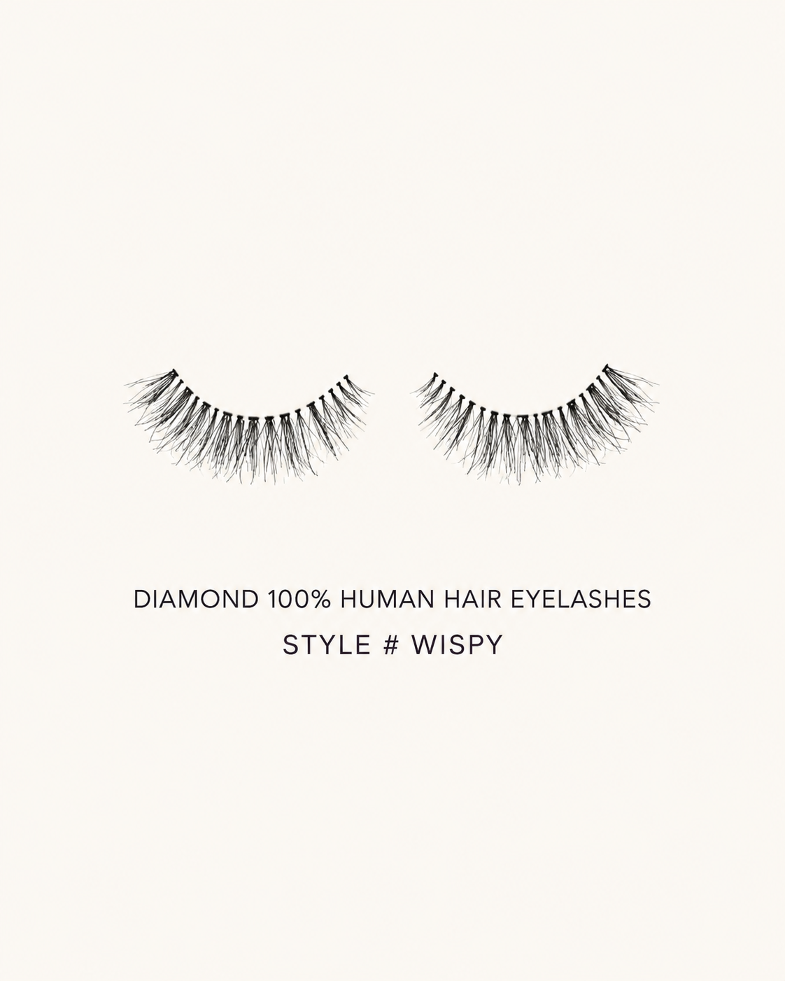 Diamond 100% Human Hair Eyelashes Style #WISPY – Handmade, Natural Look, Soft Bands, Reusable Lashes
