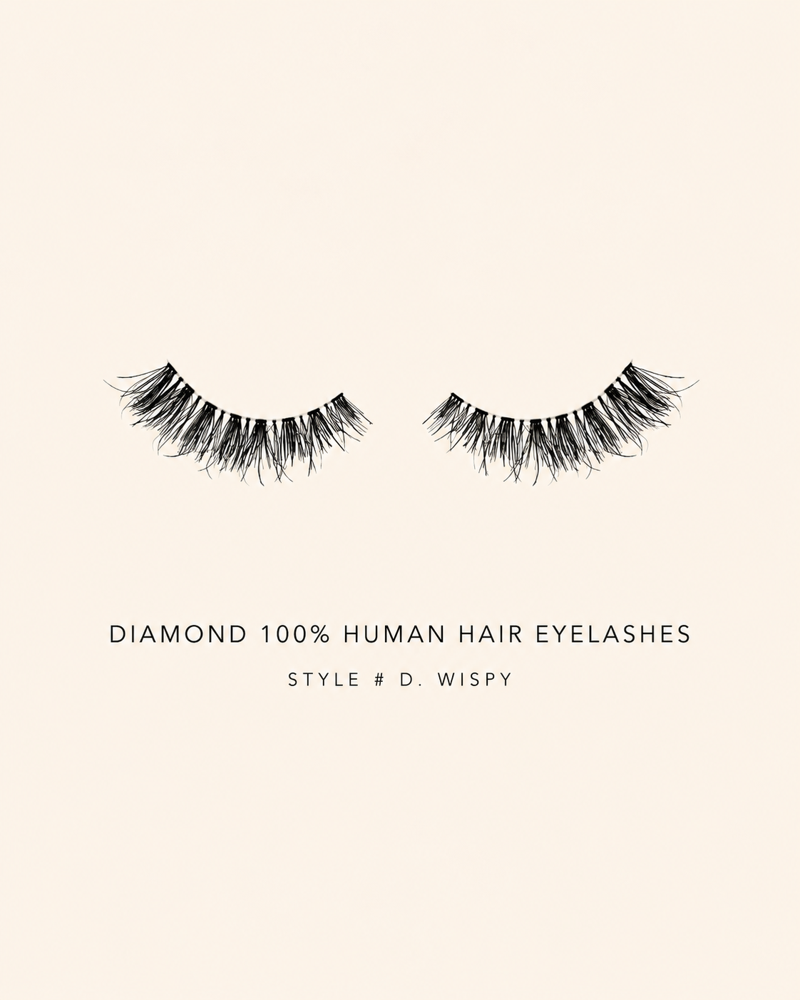Human Hair Strip Eyelash Style D.Wispy
