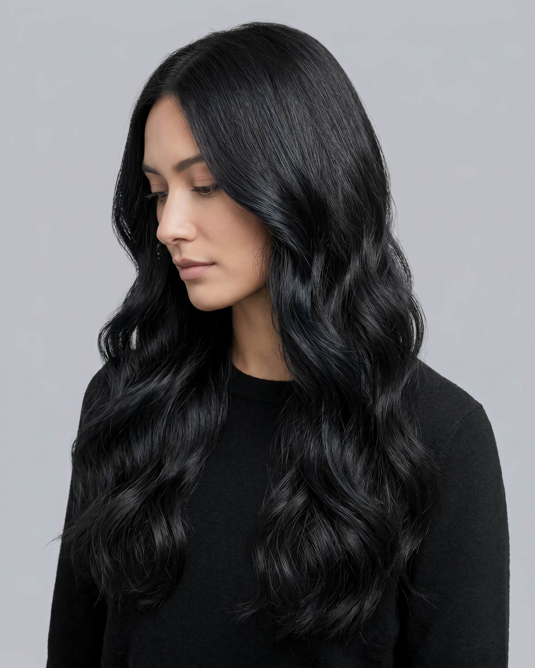 remy human hair extension jet black 1_2