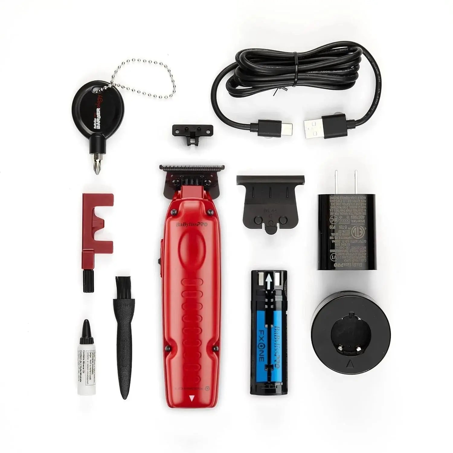 BaBylissPRO FXONE LO-PROFX CORDLESS TRIMMER MATTE RED BaBylissPro