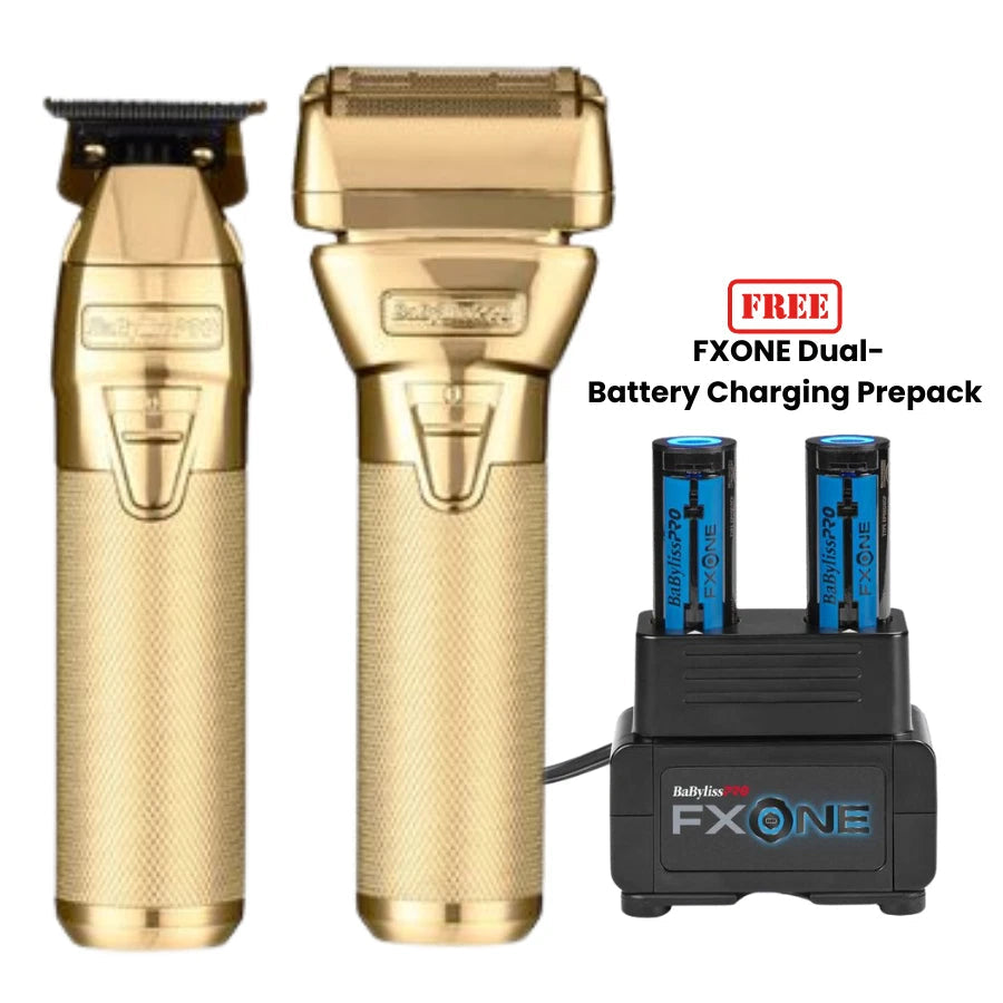BaBylissPRO® FXONE™ GoldFX Trimmer & Foil Shaver Prepack BaBylissPRO